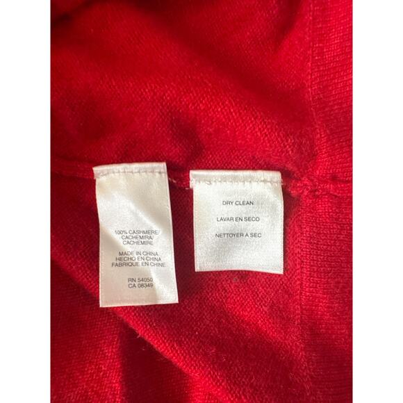 Anne Klein Women’s 100% Cashmere Red Sweater L Soft Knit Pullover - Picture 8 of 8